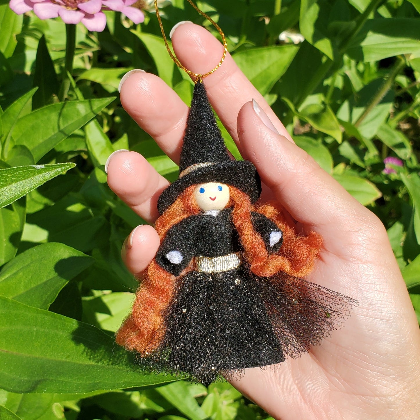 Witch Christmas ornament for Halloween Tree