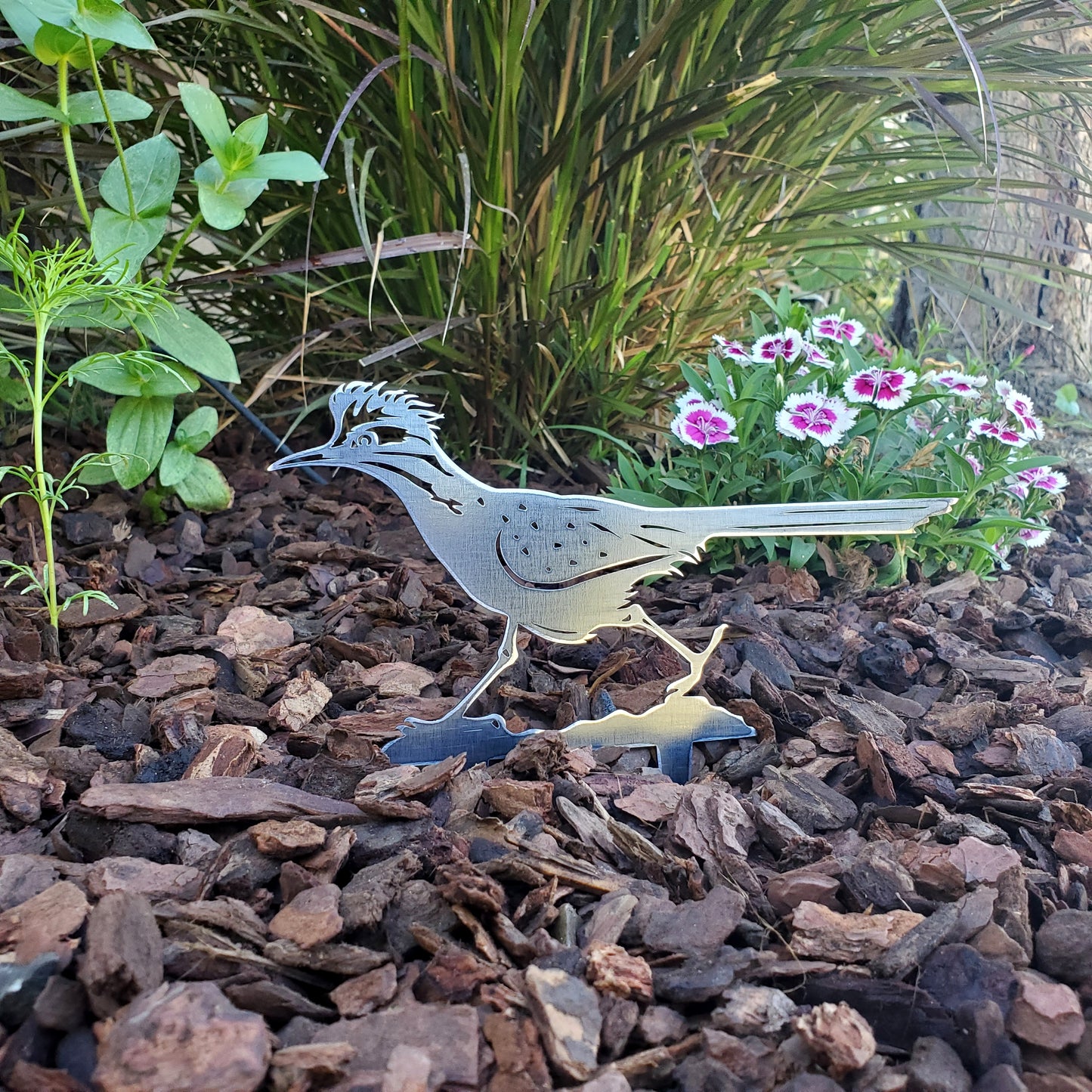 Metal Roadrunner Yard Stake